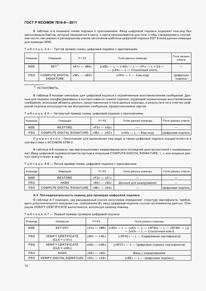 Страница 14 ГОСТ Р ИСО/МЭК 7816-8-2011