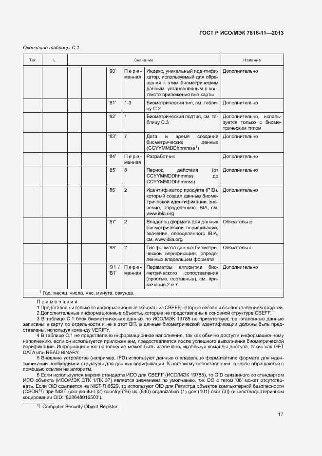 Страница 21 ГОСТ Р ИСО/МЭК 7816-11-2013