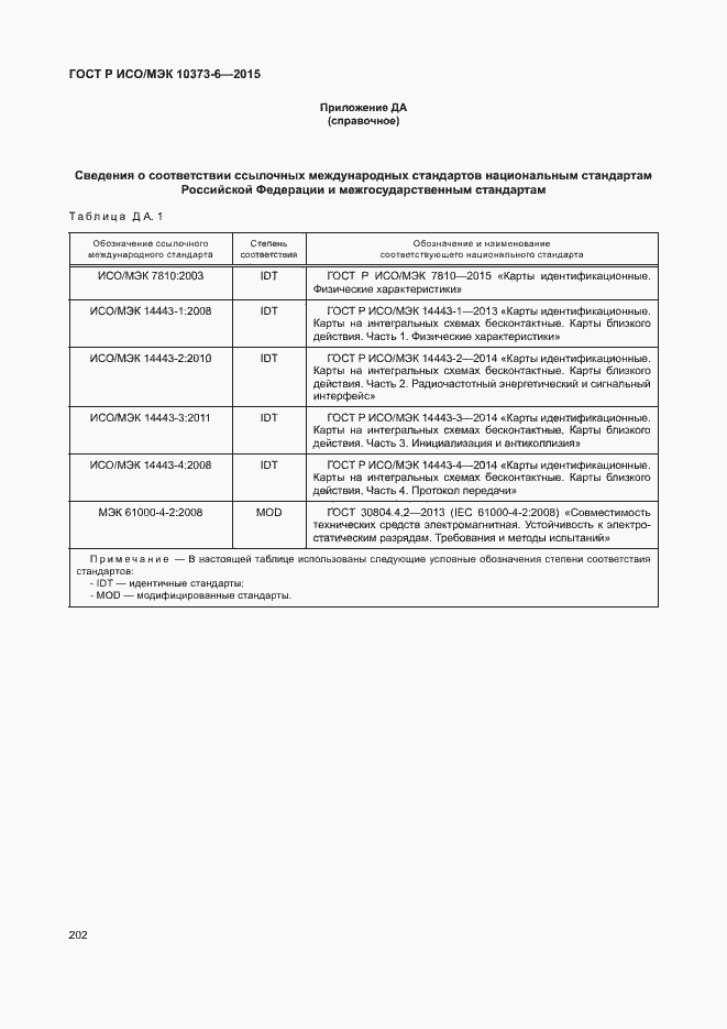 Страница 205 ГОСТ Р ИСО/МЭК 10373-6-2015