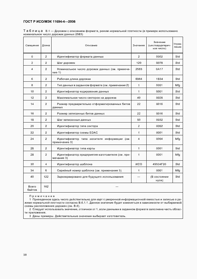 Страница 42 ГОСТ Р ИСО/МЭК 11694-4-2006