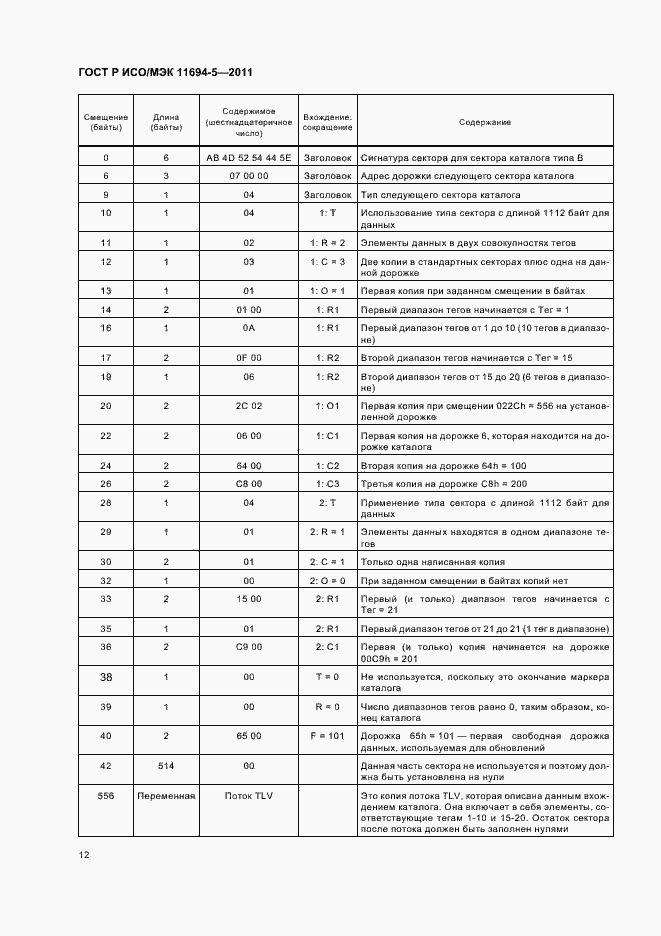 Страница 16 ГОСТ Р ИСО/МЭК 11694-5-2011