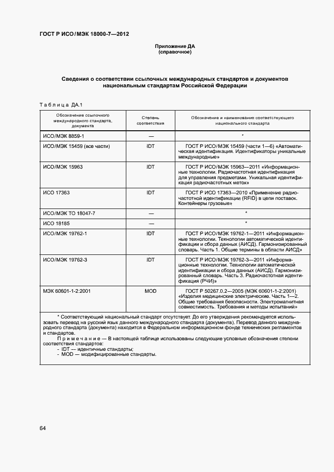 Страница 73 ГОСТ Р ИСО/МЭК 18000-7-2012