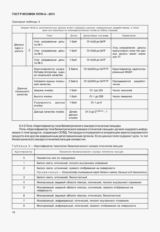 Страница 20 ГОСТ Р ИСО/МЭК 19794-2-2013