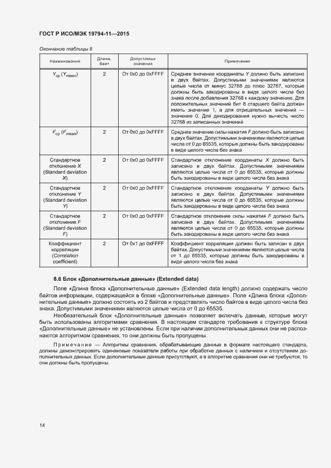 Страница 18 ГОСТ Р ИСО/МЭК 19794-11-2015