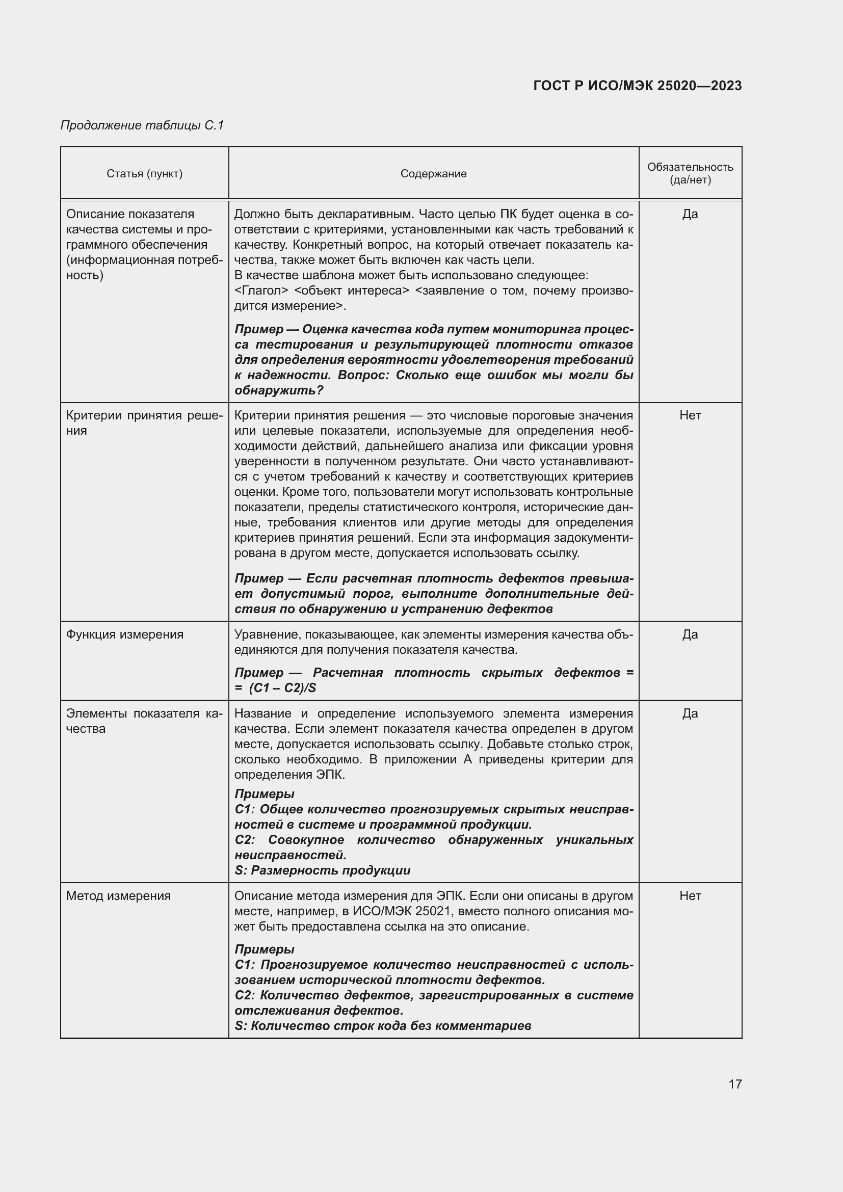 Страница 23 ГОСТ Р ИСО/МЭК 25020-2023