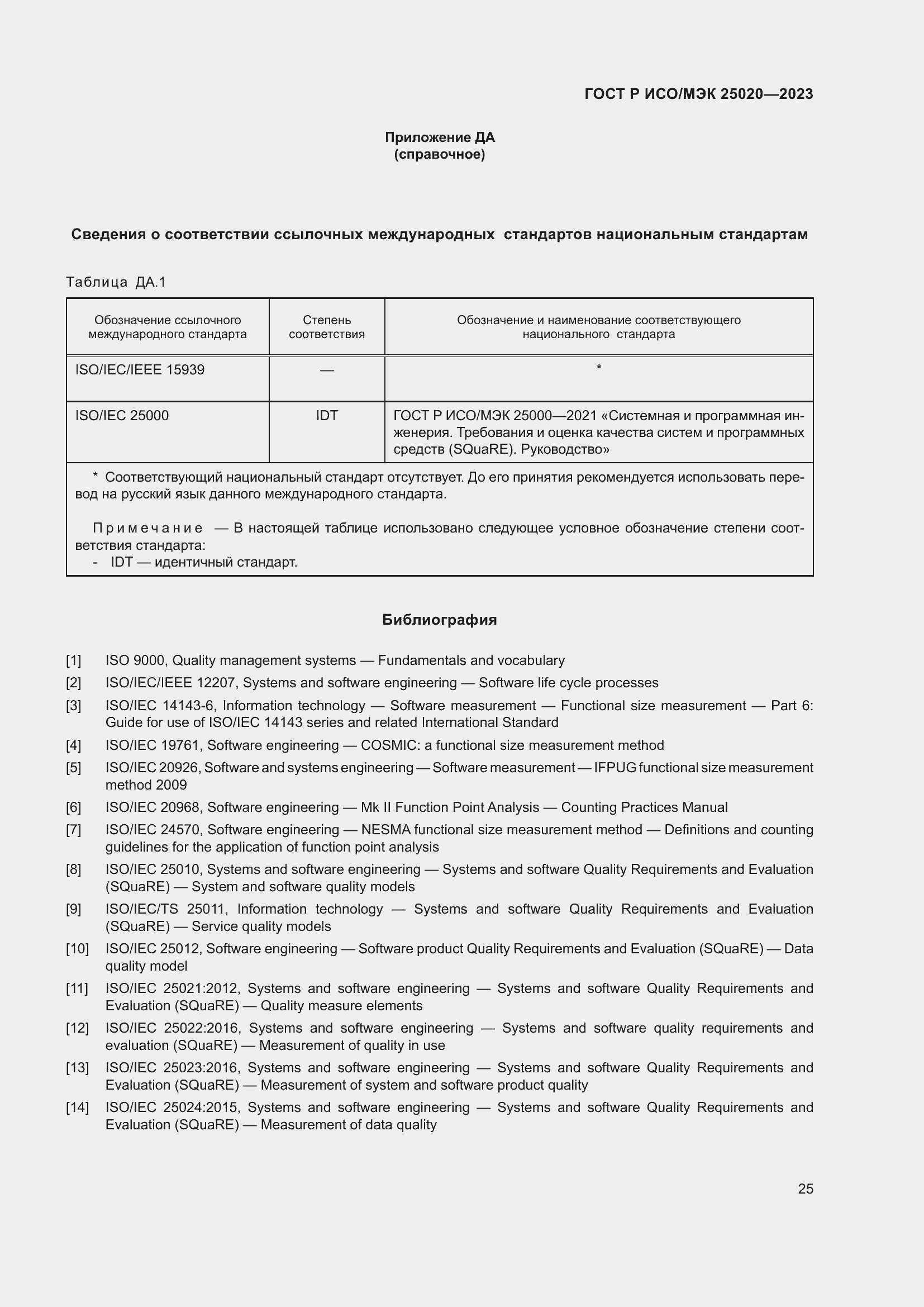 Страница 31 ГОСТ Р ИСО/МЭК 25020-2023