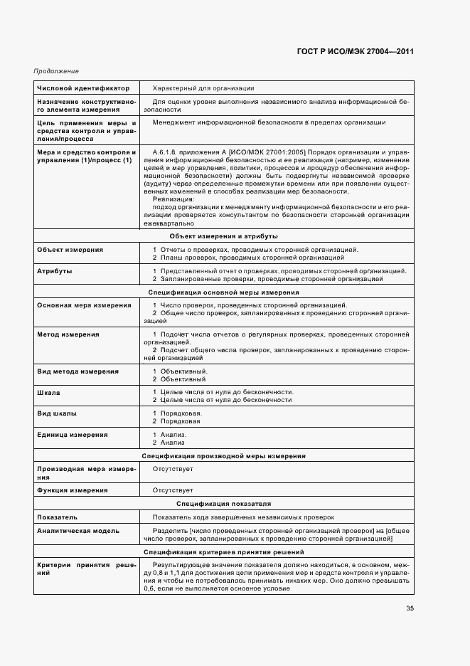 Страница 41 ГОСТ Р ИСО/МЭК 27004-2011