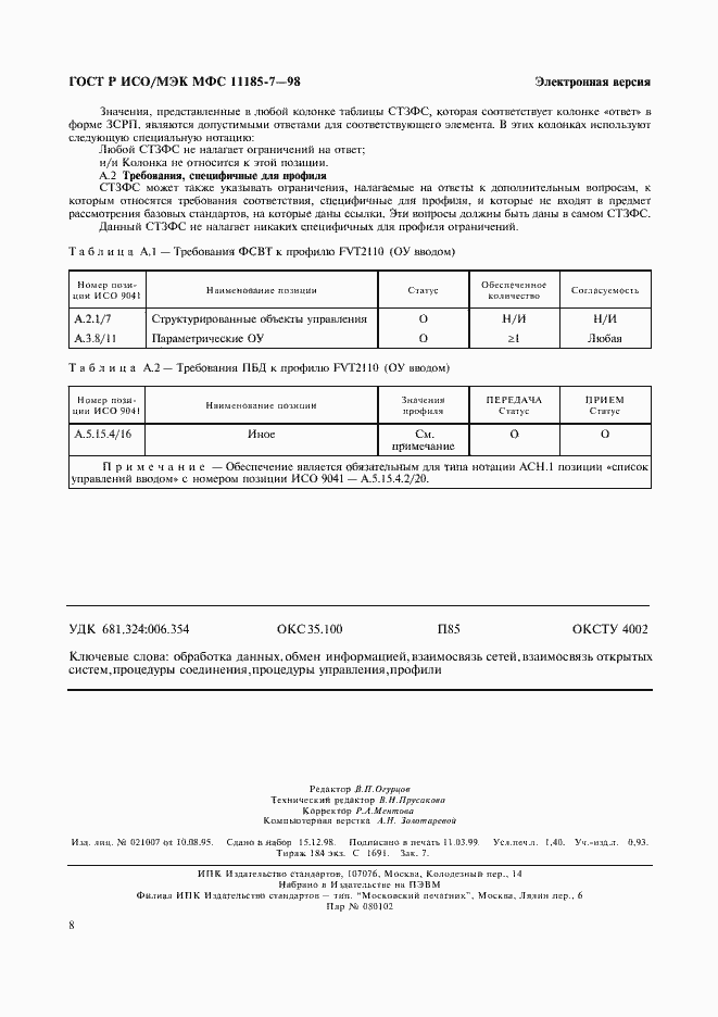 Страница 12 ГОСТ Р ИСО/МЭК МФС 11185-7-98