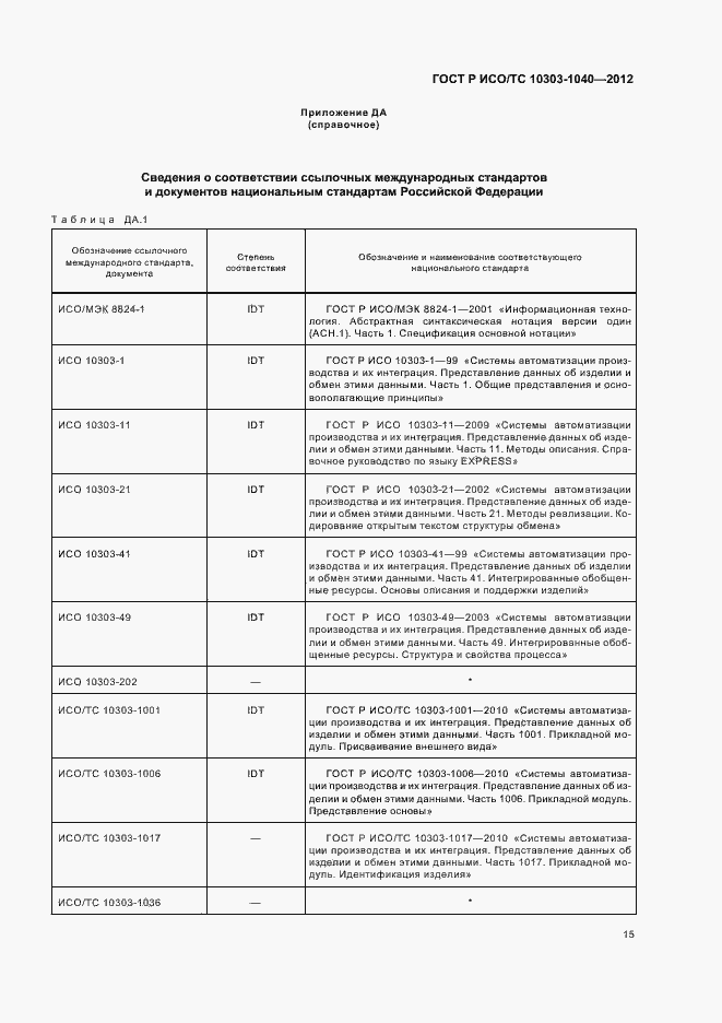 Страница 19 ГОСТ Р ИСО/ТС 10303-1040-2012