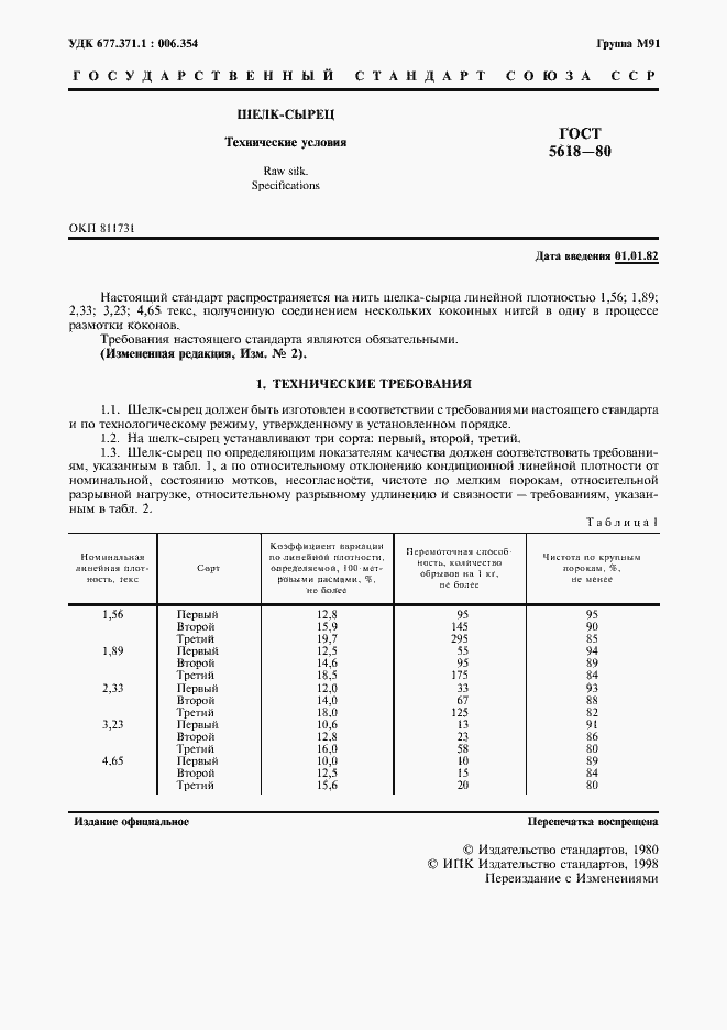 Страница 3 ГОСТ 5618-80