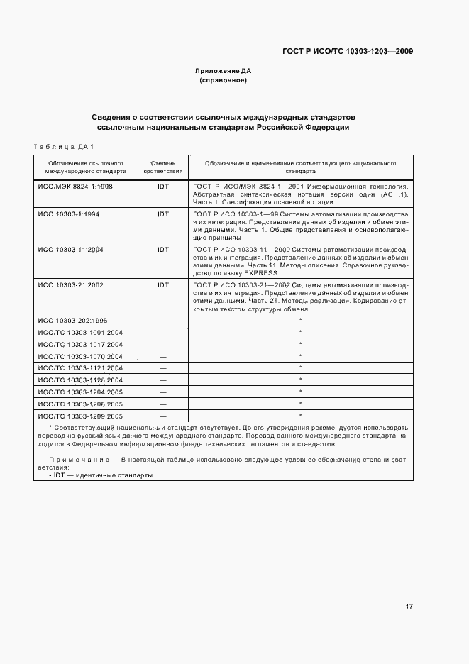 Страница 21 ГОСТ Р ИСО/ТС 10303-1203-2009