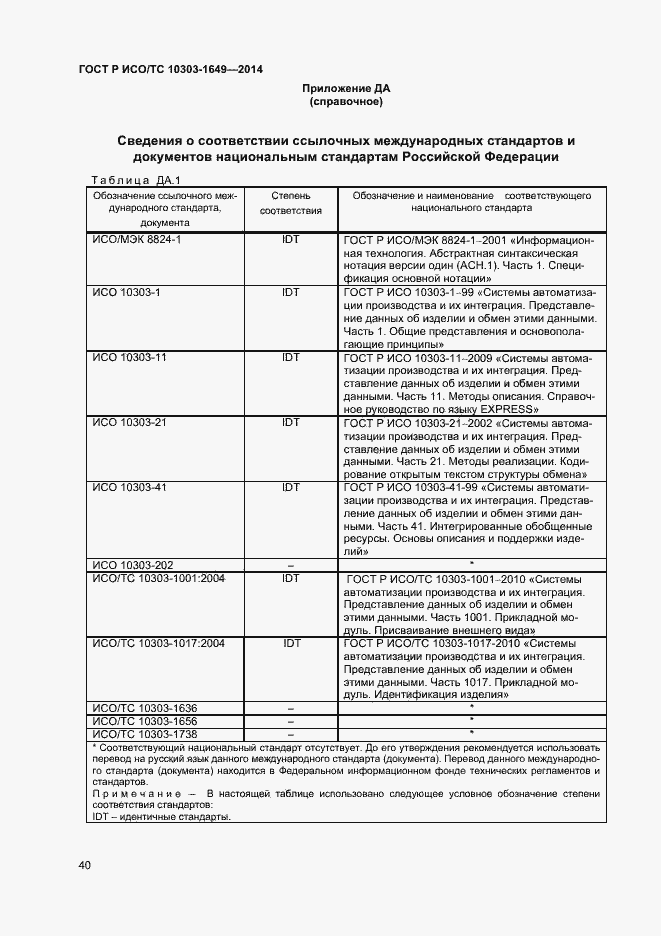 Страница 45 ГОСТ Р ИСО/ТС 10303-1649-2014