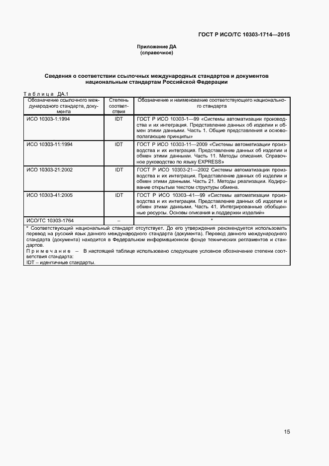 Страница 18 ГОСТ Р ИСО/ТС 10303-1714-2015