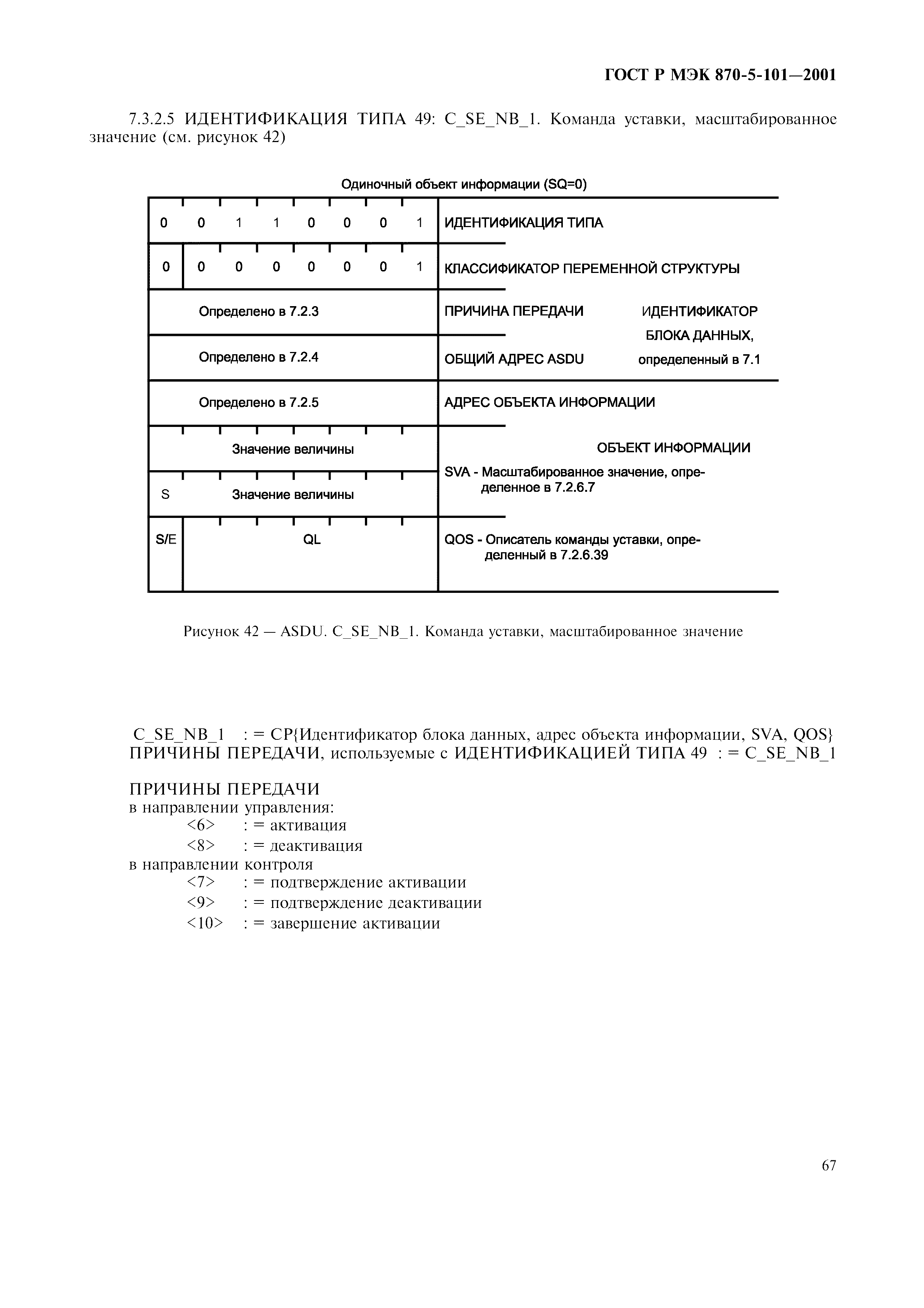Страница 70 ГОСТ Р МЭК 870-5-101-2001