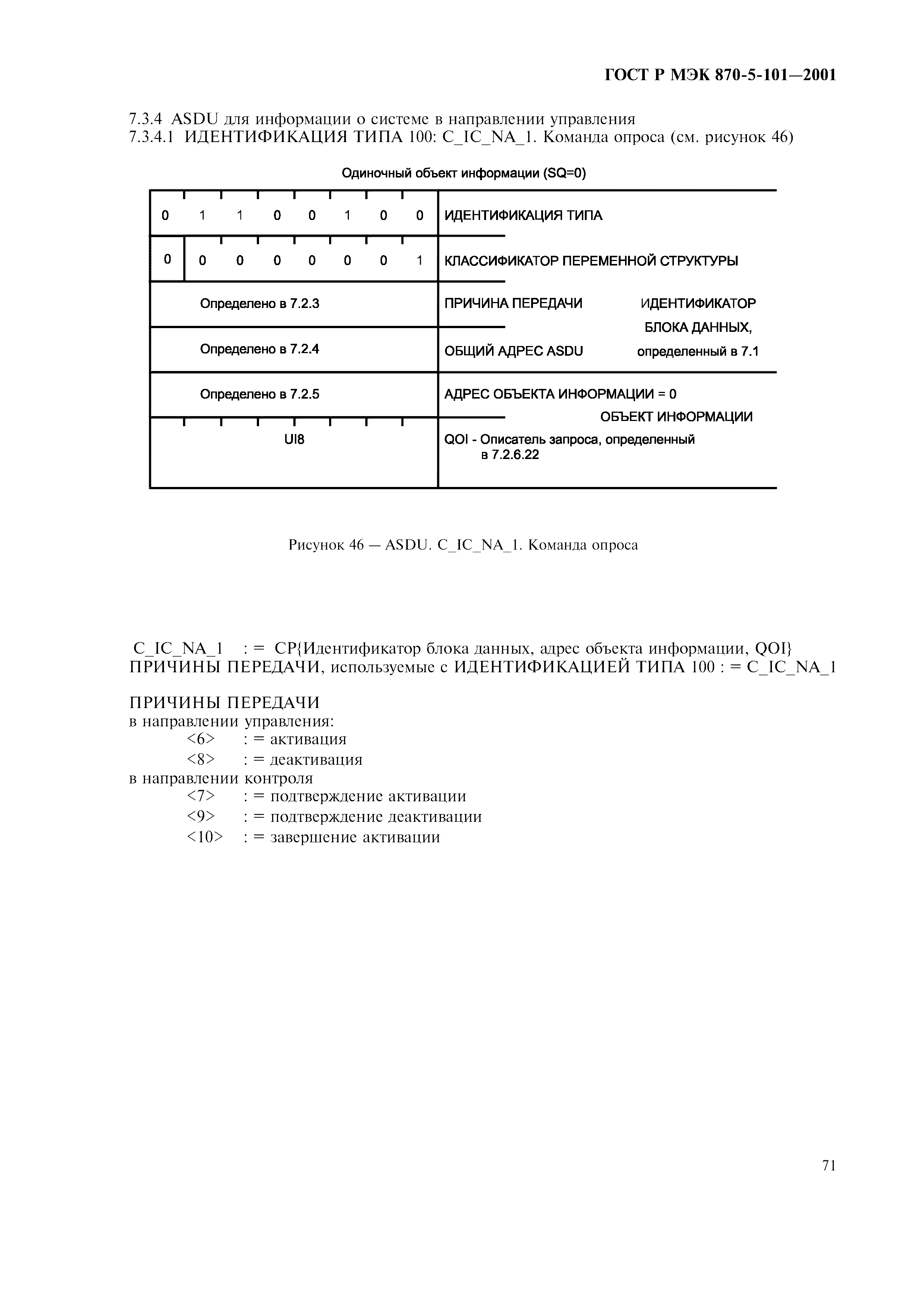 Страница 74 ГОСТ Р МЭК 870-5-101-2001