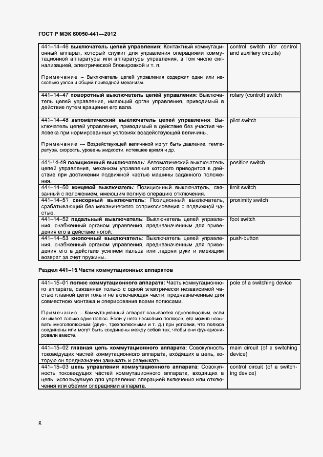 Страница 12 ГОСТ Р МЭК 60050-441-2012