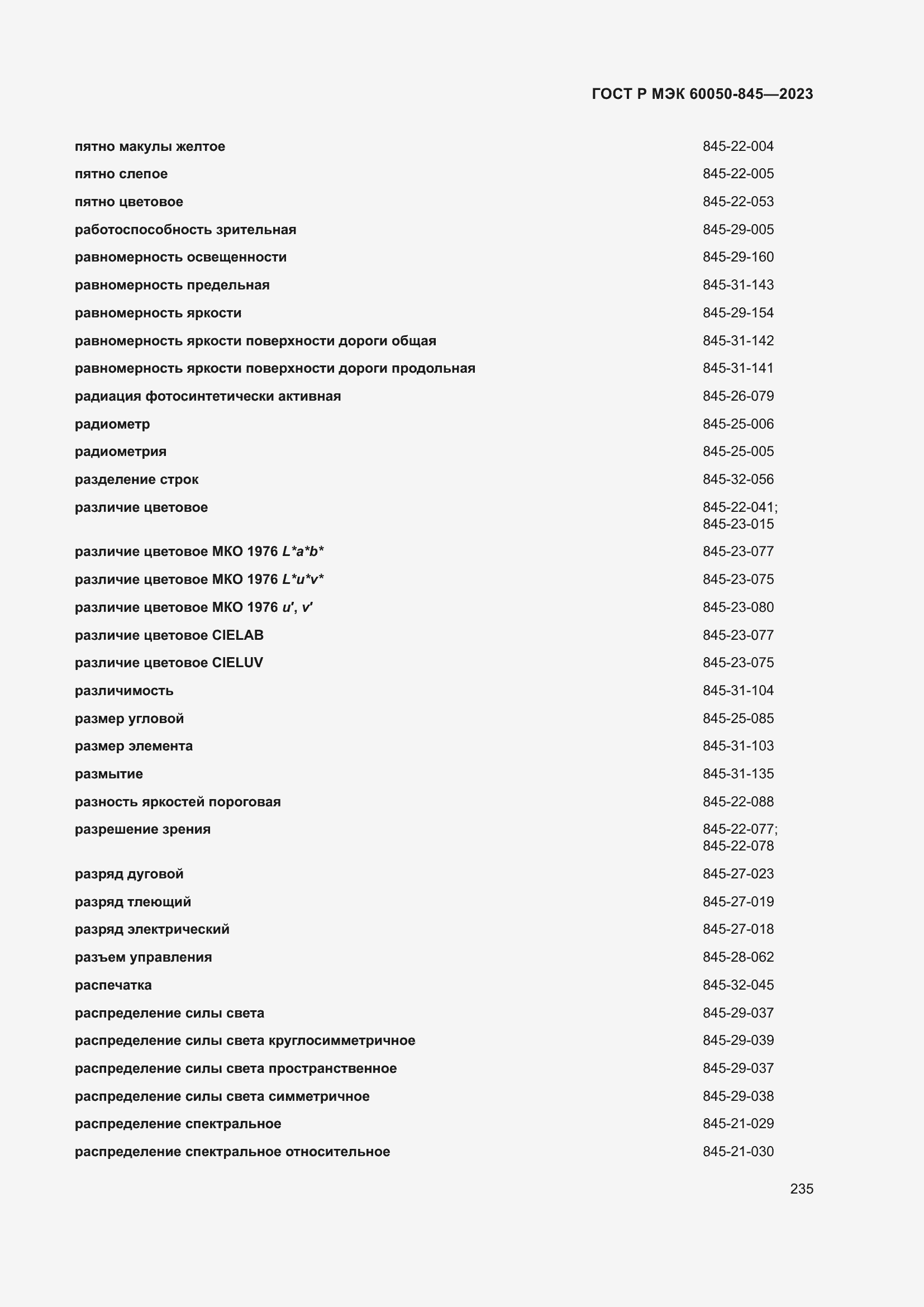 Страница 239 ГОСТ Р МЭК 60050-845-2023