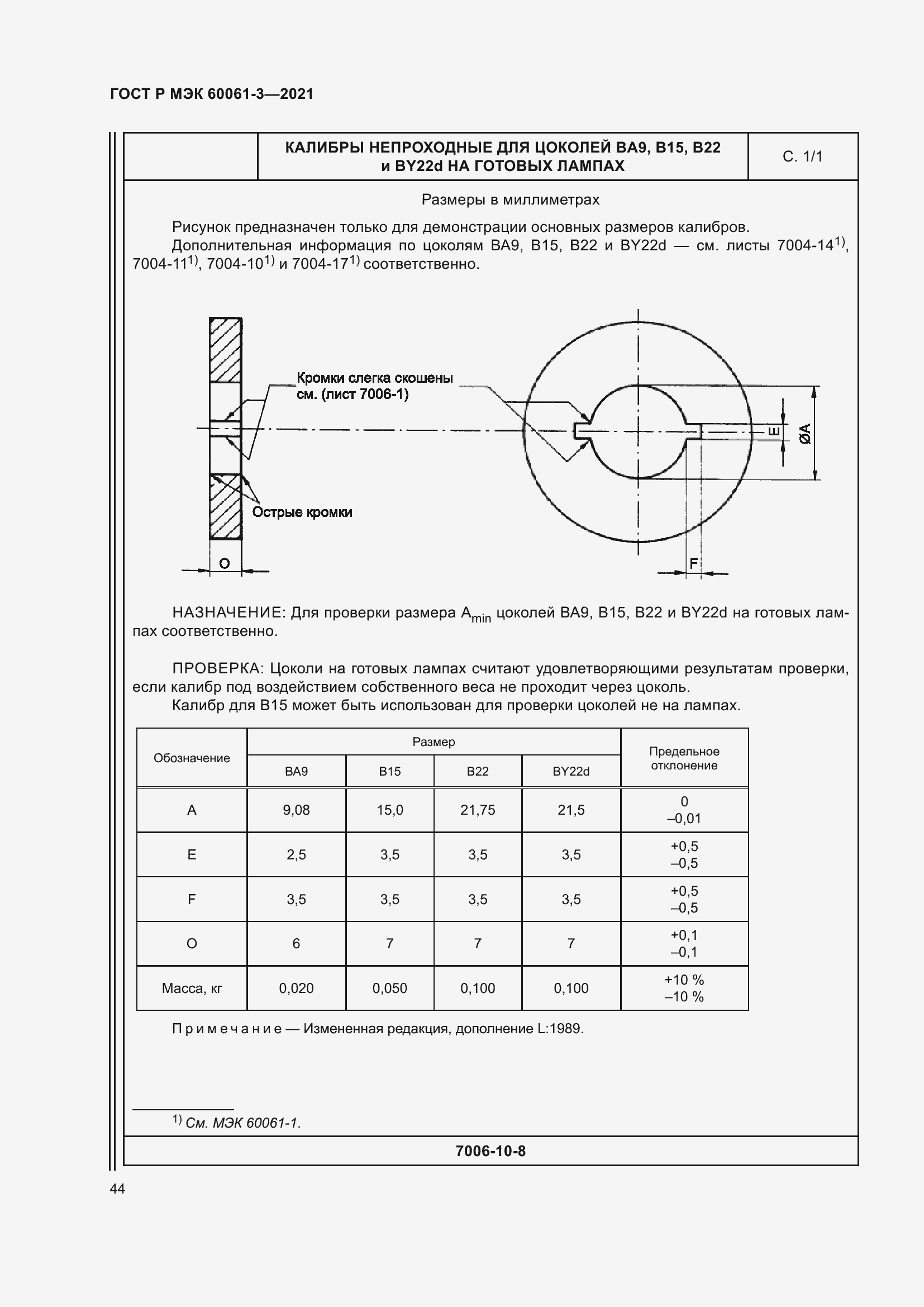 Страница 64 ГОСТ Р МЭК 60061-3-2021