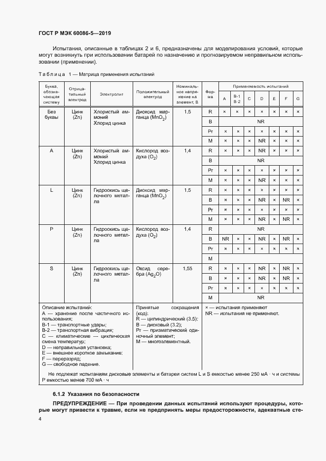 Страница 8 ГОСТ Р МЭК 60086-5-2019
