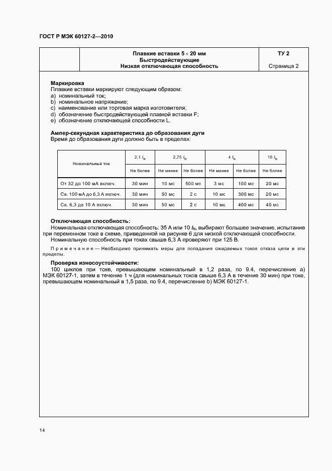 Страница 18 ГОСТ Р МЭК 60127-2-2010