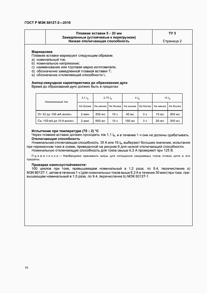 Страница 20 ГОСТ Р МЭК 60127-2-2010