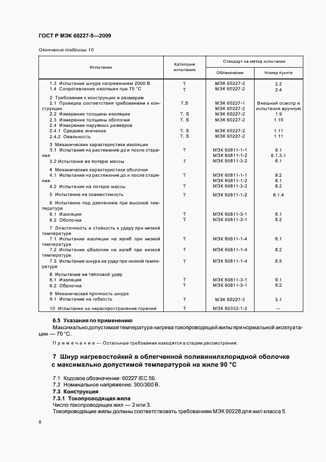 Страница 11 ГОСТ Р МЭК 60227-5-2009