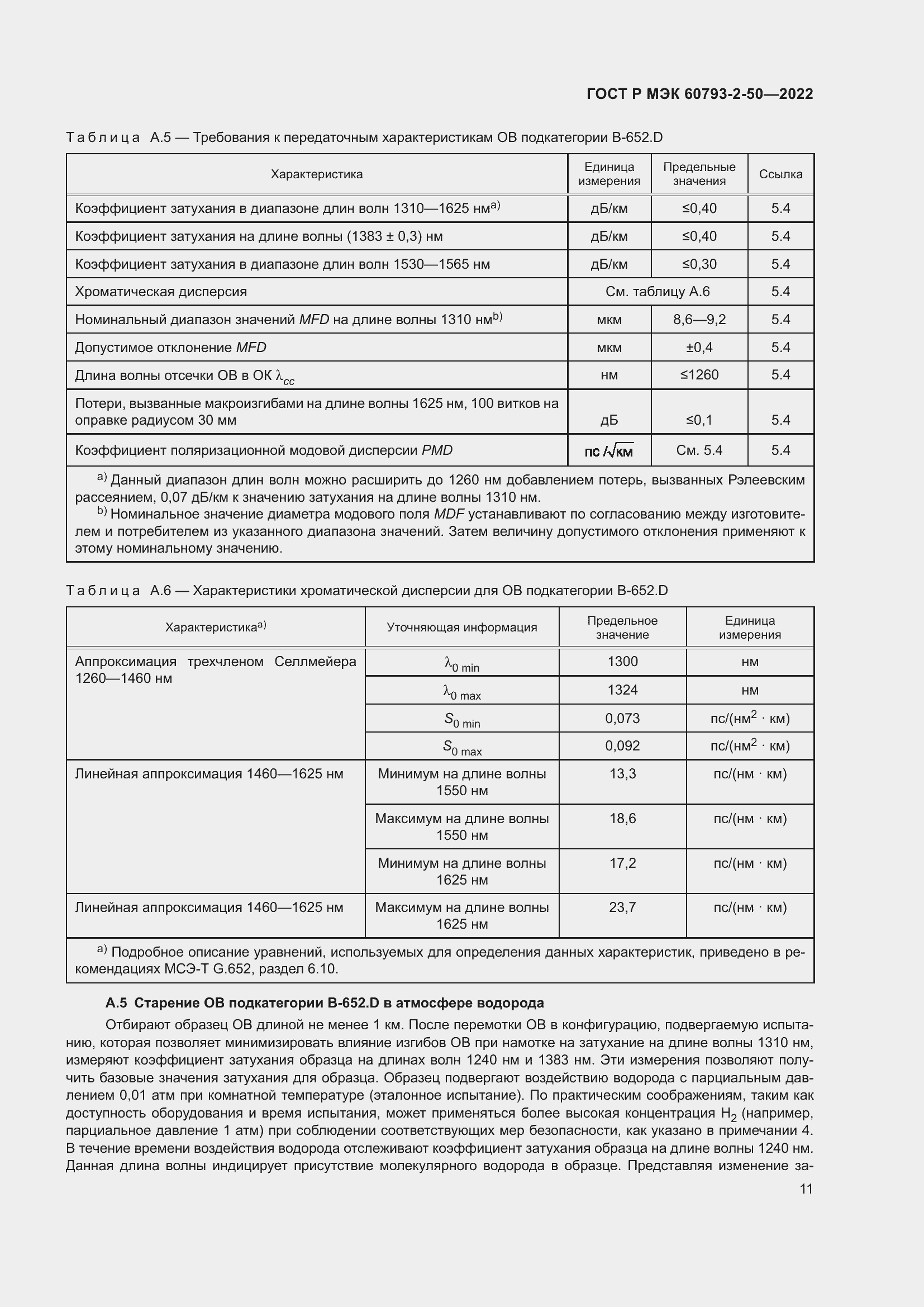 Страница 14 ГОСТ Р МЭК 60793-2-50-2022