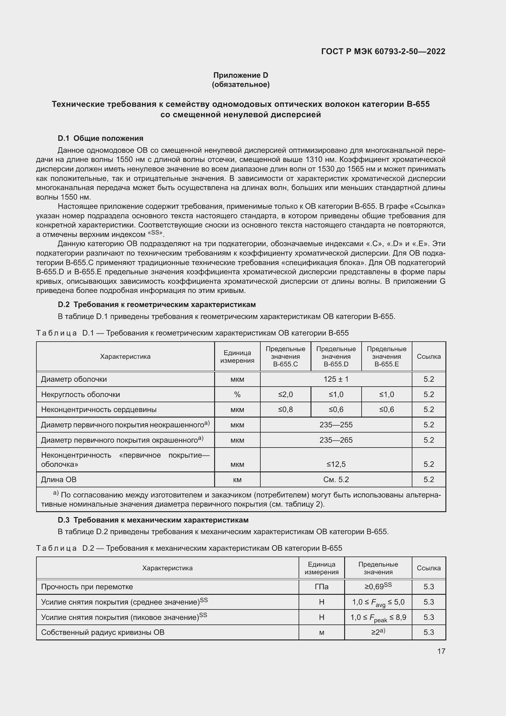 Страница 20 ГОСТ Р МЭК 60793-2-50-2022