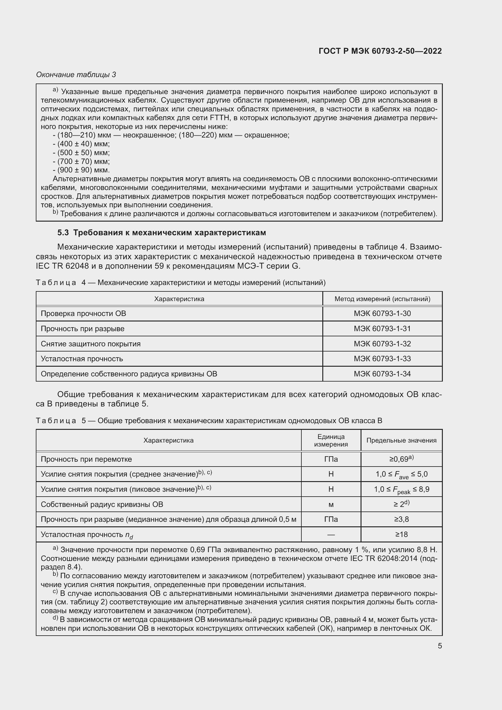 Страница 8 ГОСТ Р МЭК 60793-2-50-2022