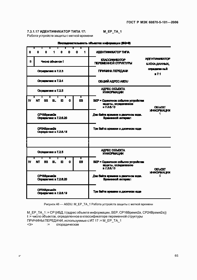 Страница 69 ГОСТ Р МЭК 60870-5-101-2006