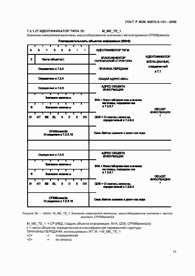 Страница 81 ГОСТ Р МЭК 60870-5-101-2006