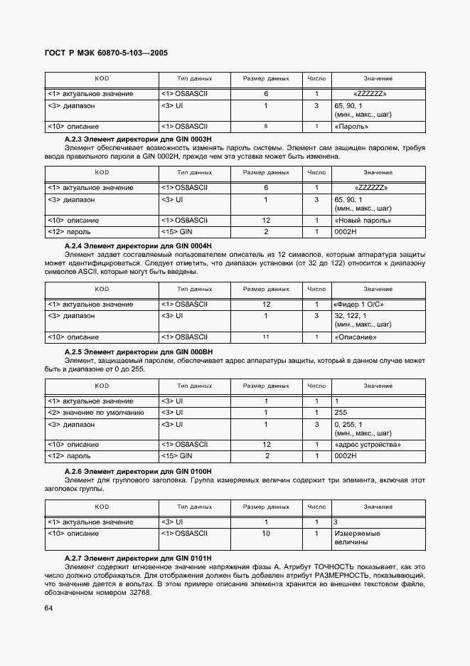 Страница 67 ГОСТ Р МЭК 60870-5-103-2005