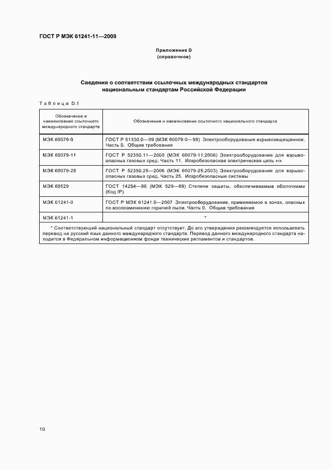 Страница 14 ГОСТ Р МЭК 61241-11-2009