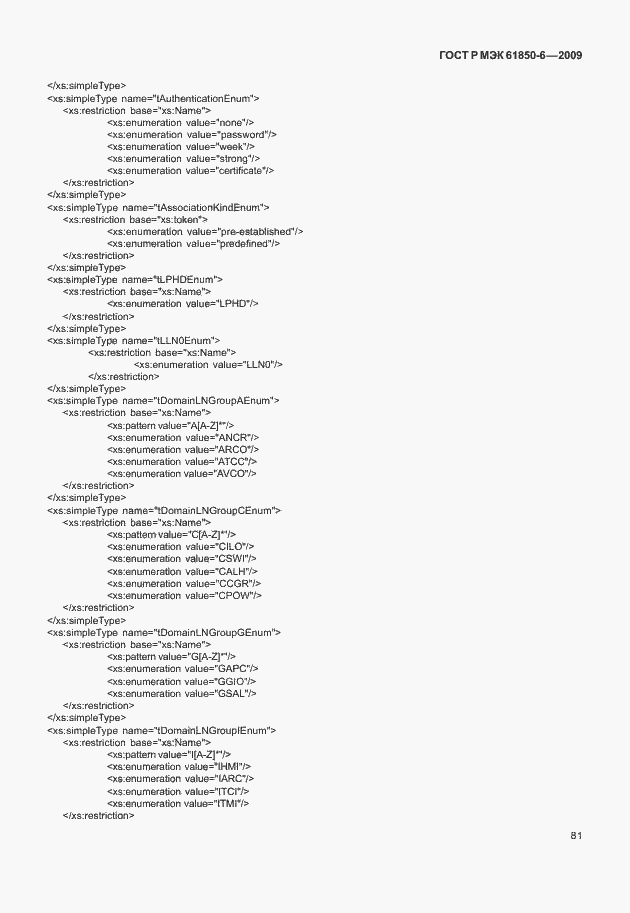 Страница 85 ГОСТ Р МЭК 61850-6-2009