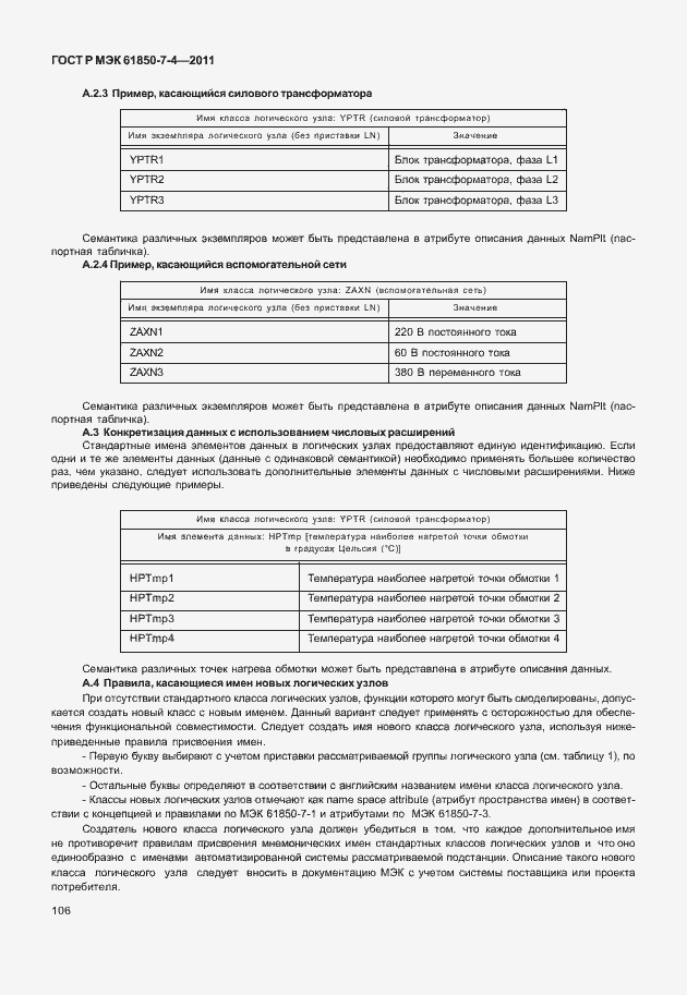 Страница 110 ГОСТ Р МЭК 61850-7-4-2011