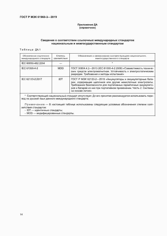 Страница 18 ГОСТ Р МЭК 61960-3-2019