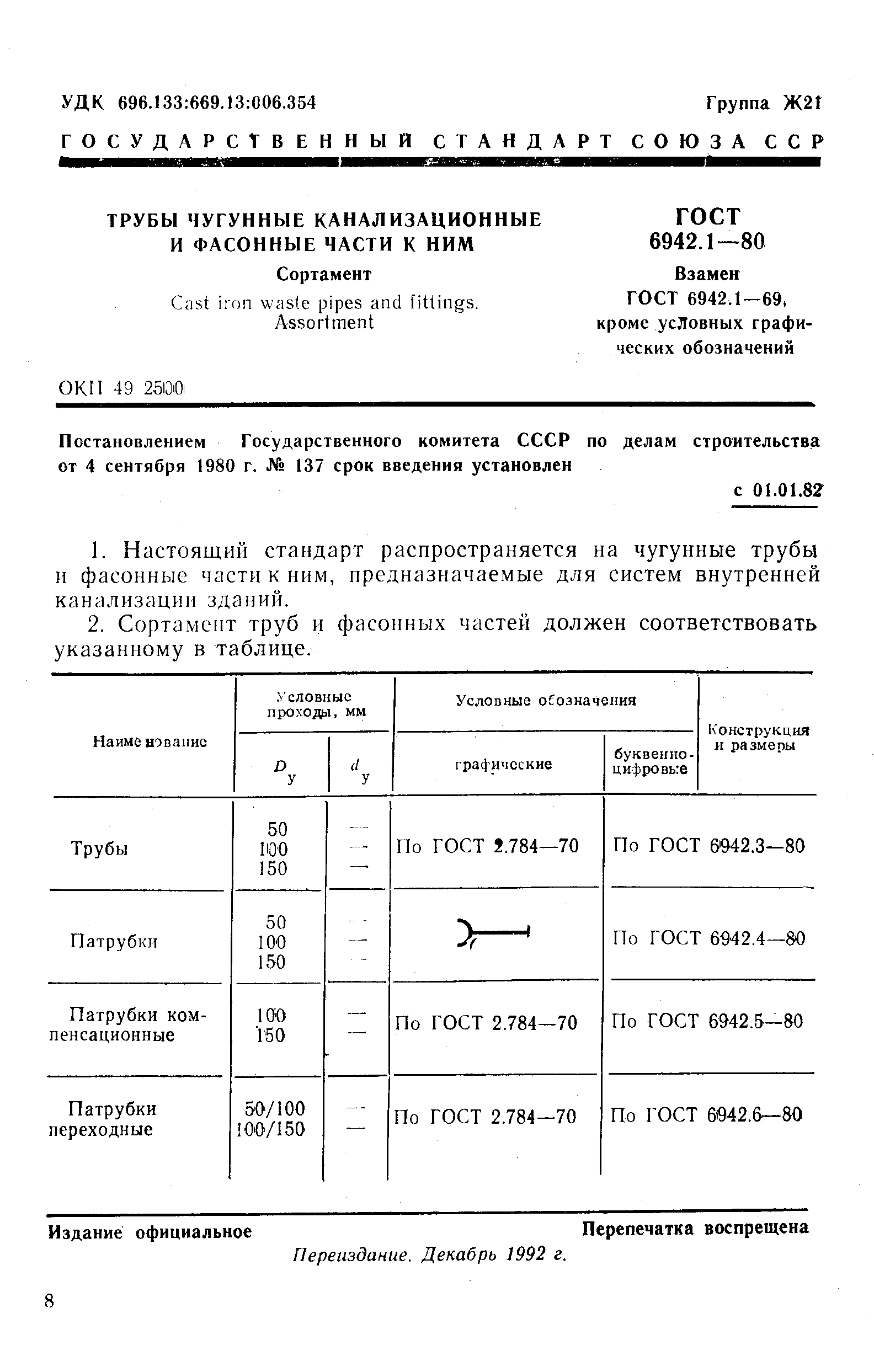 Страница 1 ГОСТ 6942.1-80