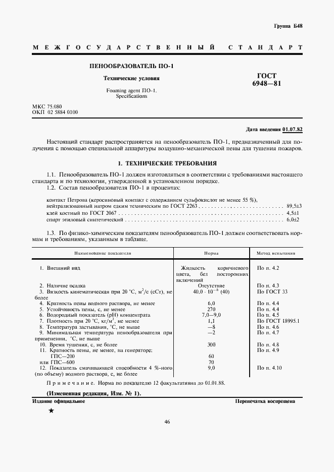 Страница 1 ГОСТ 6948-81
