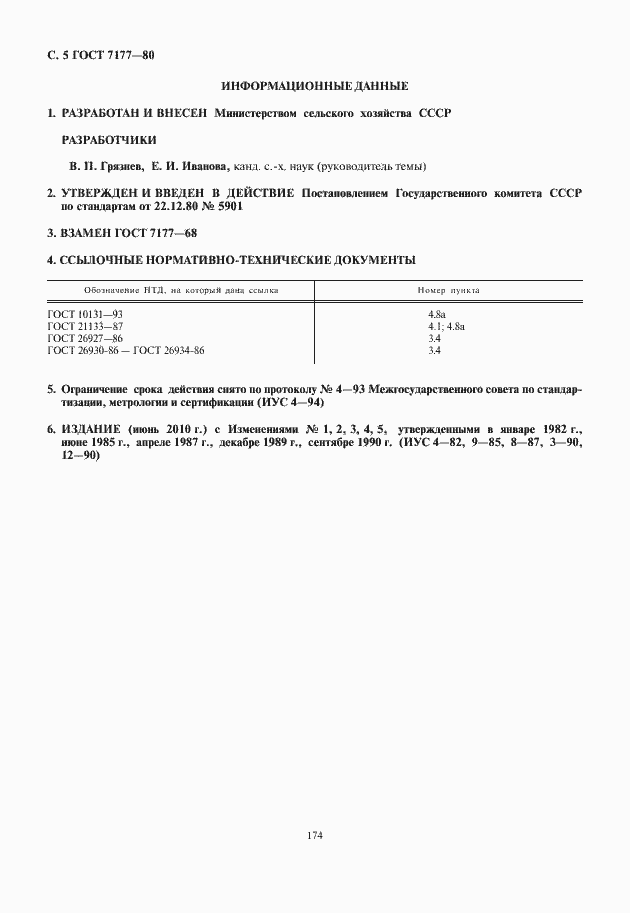 Страница 6 ГОСТ 7177-80