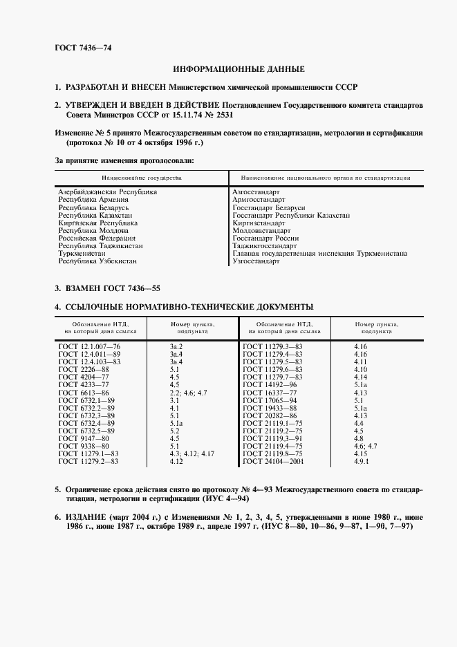 Страница 2 ГОСТ 7436-74
