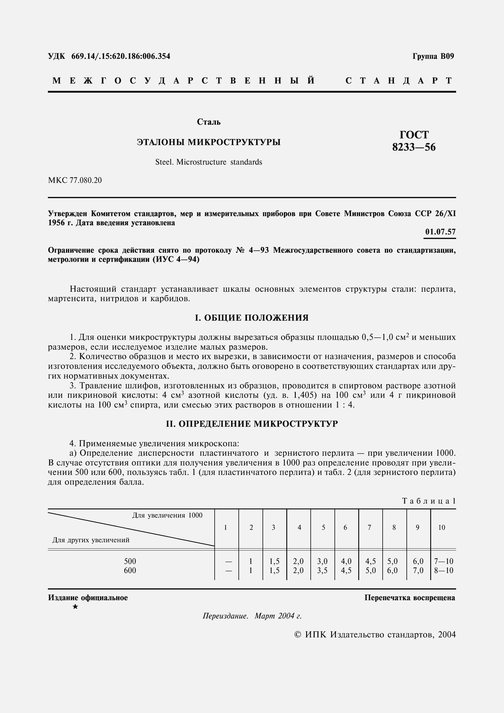 Страница 3 ГОСТ 8233-56