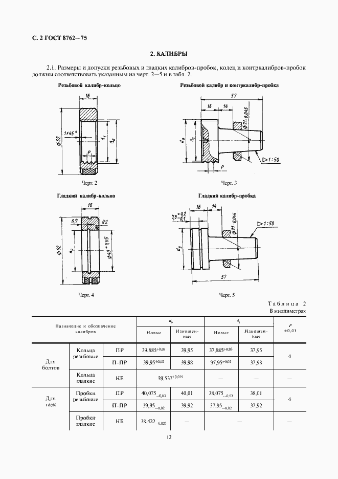 Страница 2 ГОСТ 8762-75