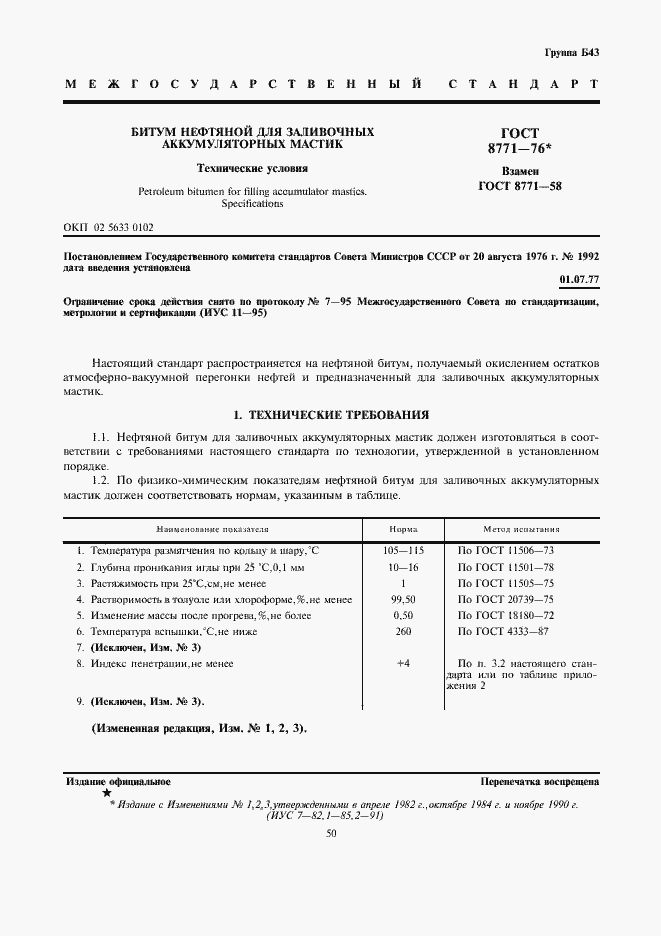 Страница 1 ГОСТ 8771-76