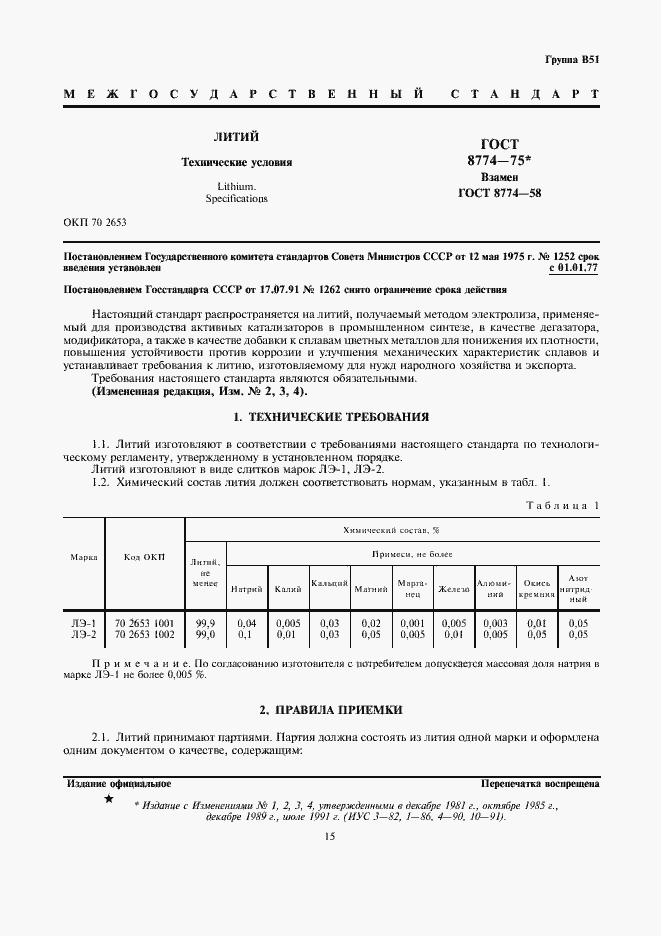 Страница 1 ГОСТ 8774-75
