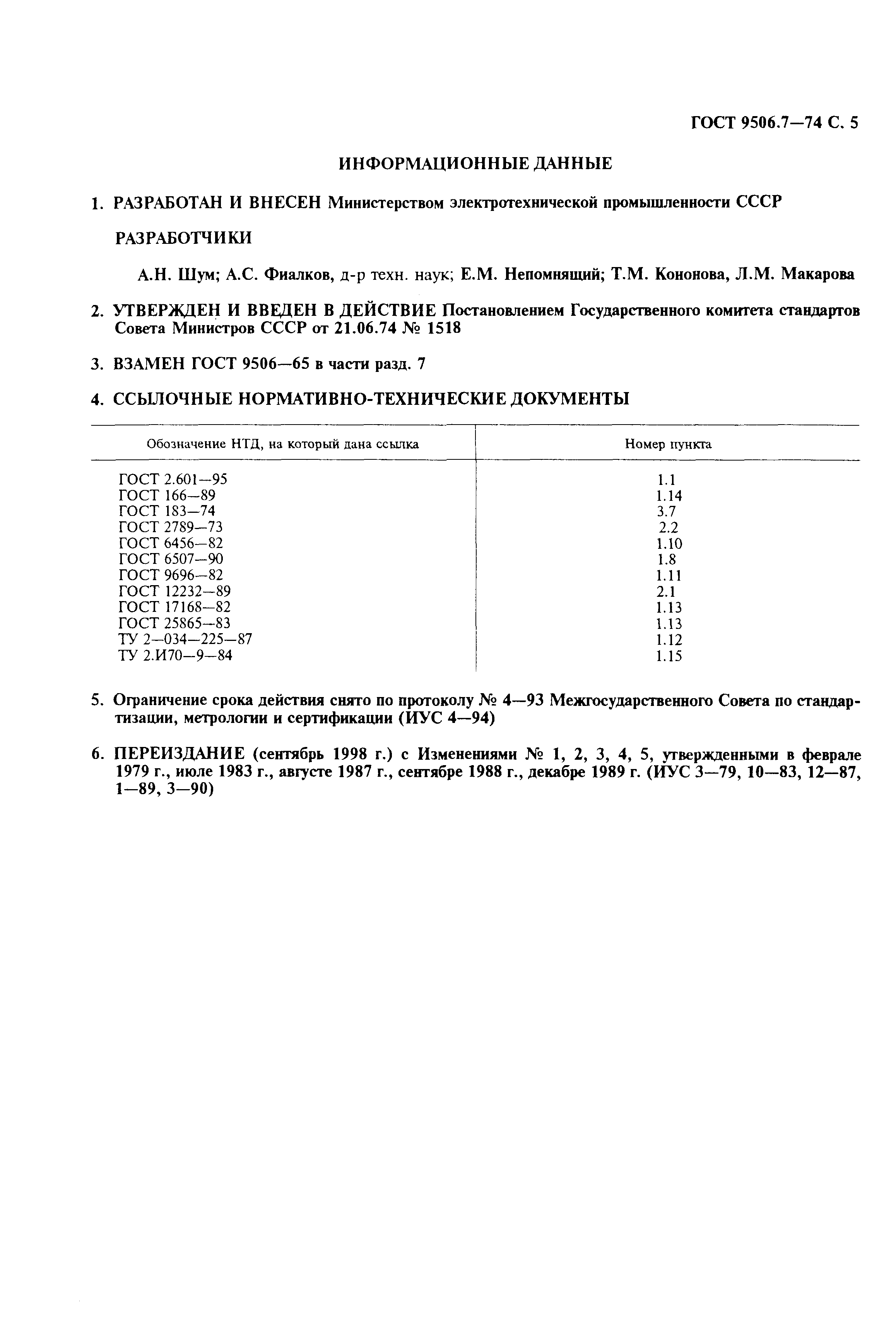 Страница 6 ГОСТ 9506.7-74
