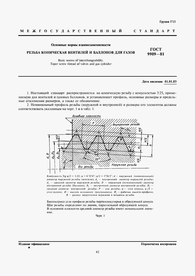 Страница 1 ГОСТ 9909-81