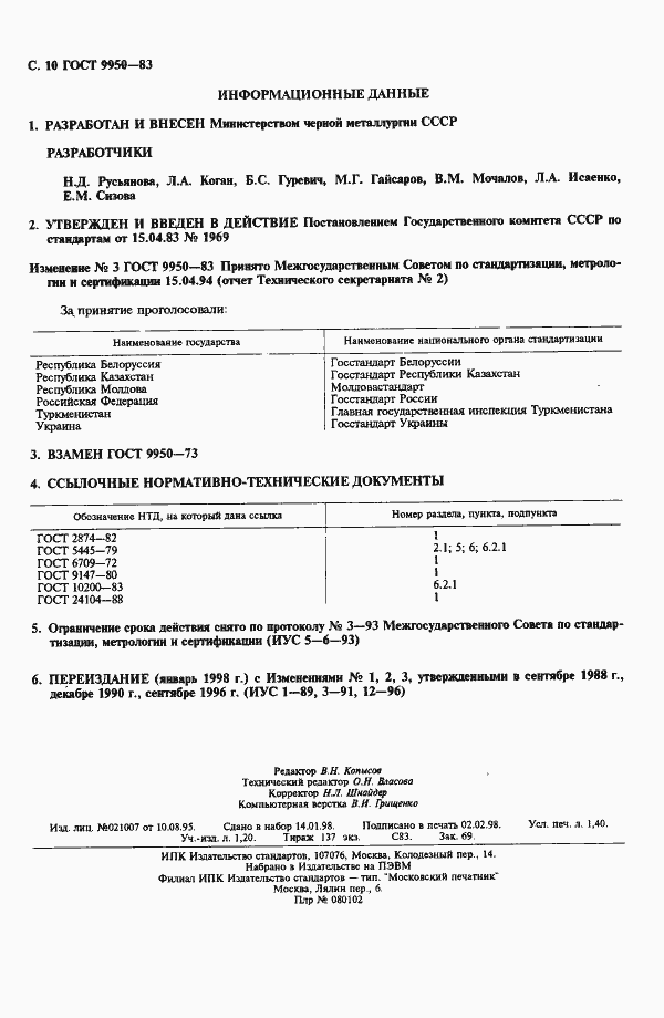 Страница 11 ГОСТ 9950-83