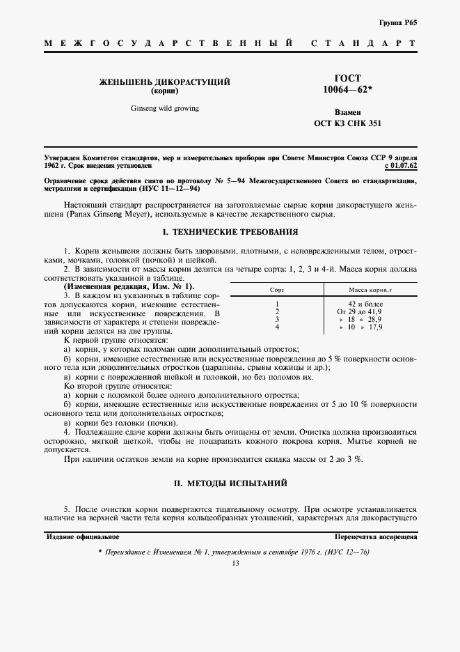 Страница 1 ГОСТ 10064-62