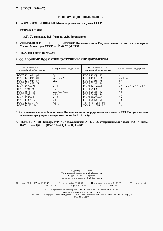 Страница 11 ГОСТ 10096-76