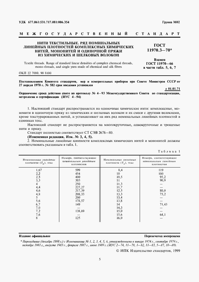 Страница 1 ГОСТ 11970.3-70